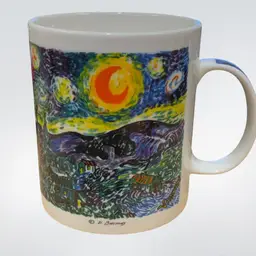 Chaleur Masters Collection D. Burrows Vincent Van Gogh Starry Night Coffee Mug --Like New