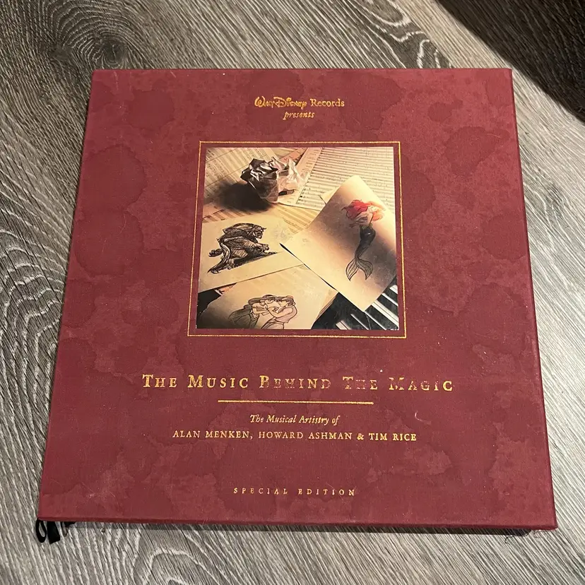 Vintage Disney Autographed 'The Music Behind The Magic' Limited Edition Autographed Book + Movie CDs Set (KK)