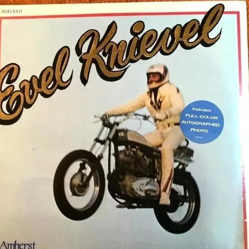 NICE SEALED EVEL KNIEVEL LP  US AMHERST 1974 VINYL