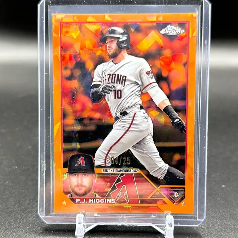 P. J. Higgins 2023 Topps Chrome Update Sapphire Orange /25 Arizona Diamondbacks