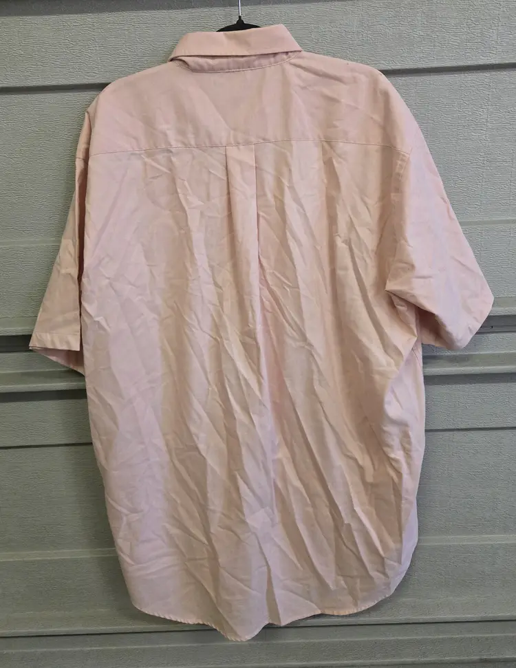 ENRO Ultra Oxford Men's Button Down Short Sleeve Shirt Size 18 1/2