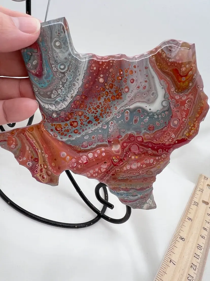 Original Artwork. Texas Shaped Ornament In Southwest Colors