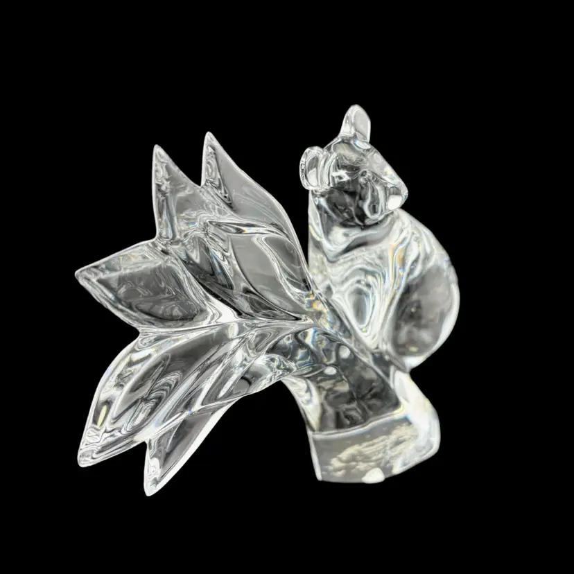 Vintage Baccarat Crystal Koala Figurine Signed Riggo 5” Tall x 5” Wide x 2” Deep