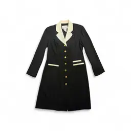 Vintage Dani Max Lois Snyder Size 12 Womens Black Jacket Blazer Dress Stewardess