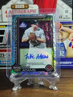 Luke Adams 2025 Pro Debut Sparkle Foil Autograph /175 Brewers