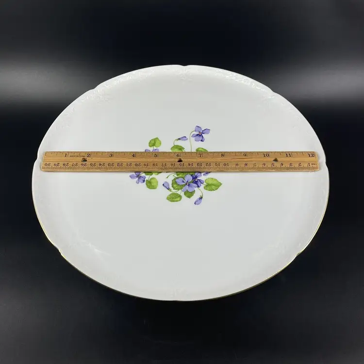 AK KAISER WEST GERMANY VIOLA 13" CAKE STAND VIOLETS HTF EUC