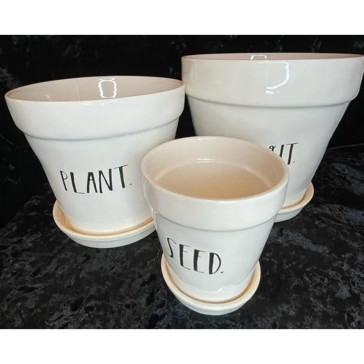 Rae Dunn Ceramic planters by Magenta-Set of 3
