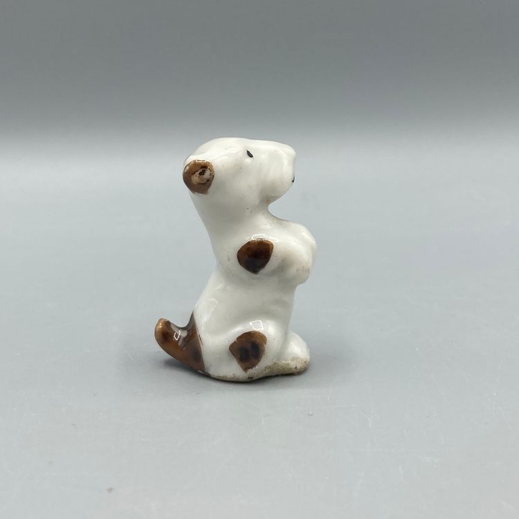 Vintage Miniature Ceramic Begging Scottie Dog Figurine - Made in Japan