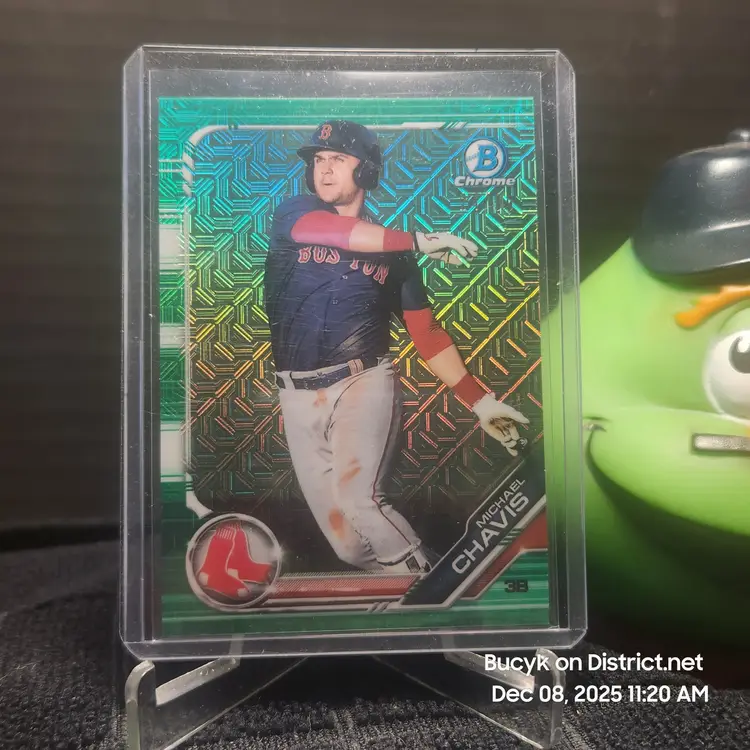 2019 Bowman Chrome Mojo Green - Michael Chavis Boston Red Sox 24/99