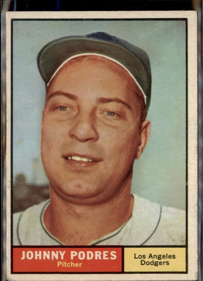 1961 Topps #109 Johnny Podres - ( ) - Los Angeles Dodgers