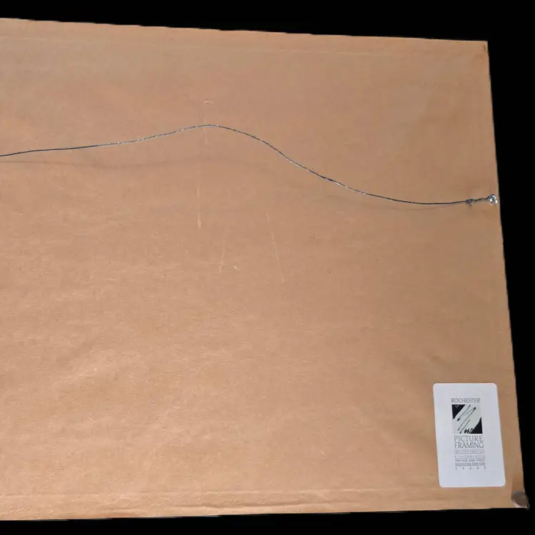 Vintage Kitchy Crewel Animal Picnic Framed Art