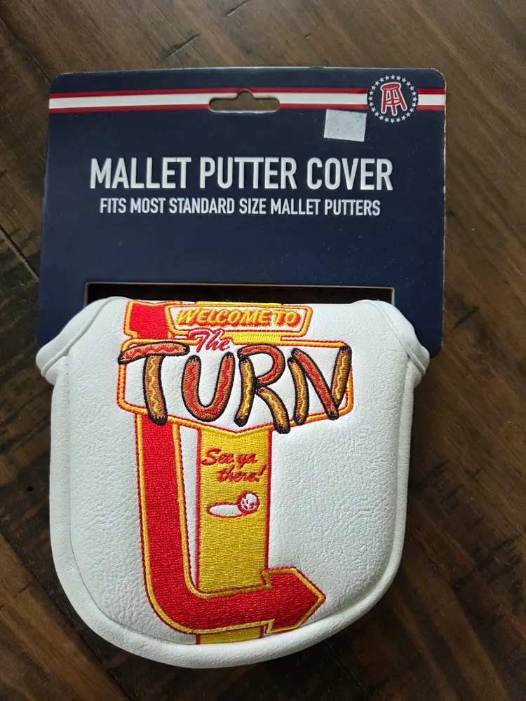 Bartstool Sports "Welcome To The Turn" Mallet Putter Headcover NWT