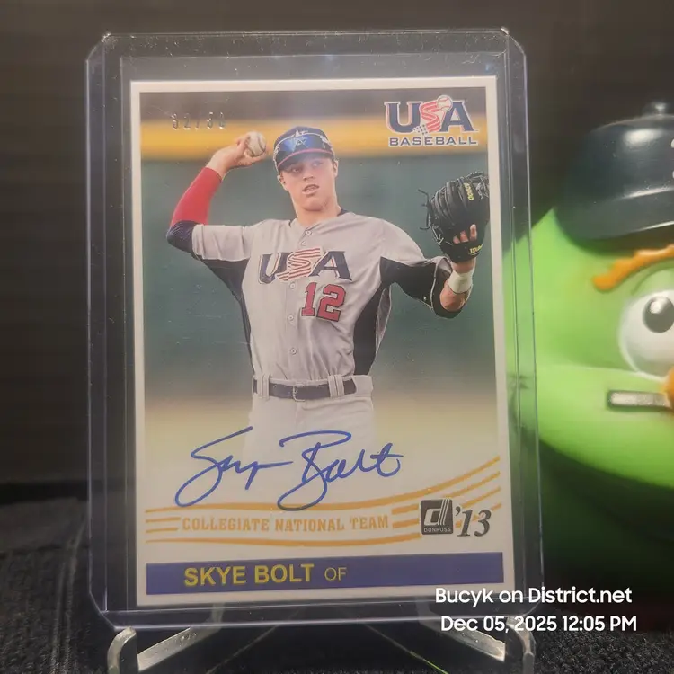 2013 Donruss Team USA Auto - Skye Bolt Oakland Athletics 32/50