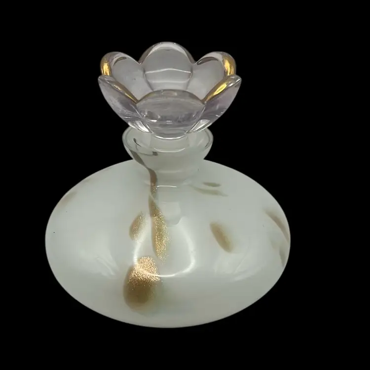 Vintage Isle Of Wight Studio Glass Perfume Bottle, 4” Tall And 4” Wide