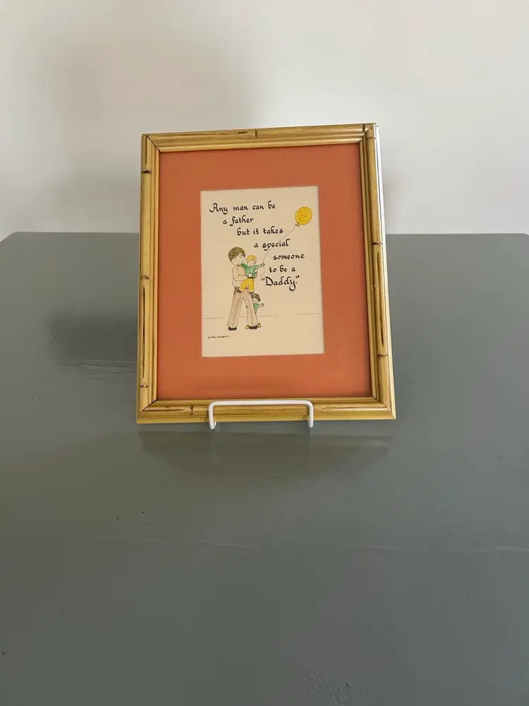 Vintage Framed Father Quote By Patsy Moore 1979 11 X 9 Inches