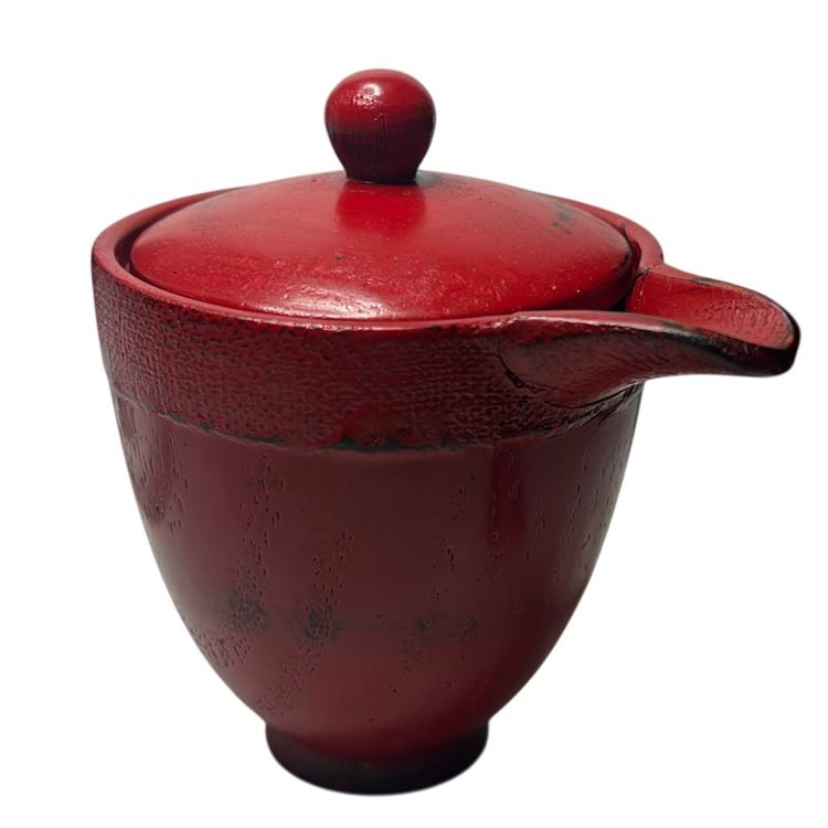 Laquerwood - Red Individual Tea Pot Or Creamer