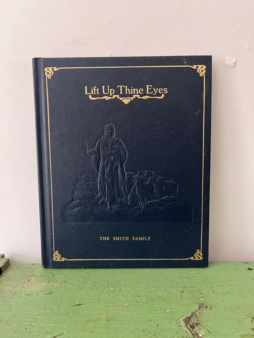 Vintage Memory Funeral Scrap Book. "Lift Up Thine Eyes" Unused. No Writing.