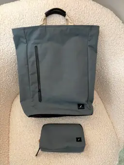 Native Union W.F.A. Totepack + Organizer Pouch combo in Slate Green