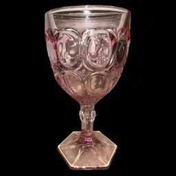 Fostoria Pink Moonstone Water Goblet 6.5” Tall X Almost 3.5” Diam