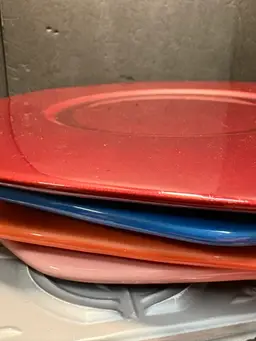 Vintage 4 Hexagon Colorful ESTE C.E. Plates made in ITALY 12” W