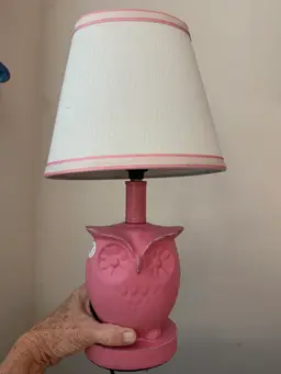 Metal Owl Shaped Lamp 15”