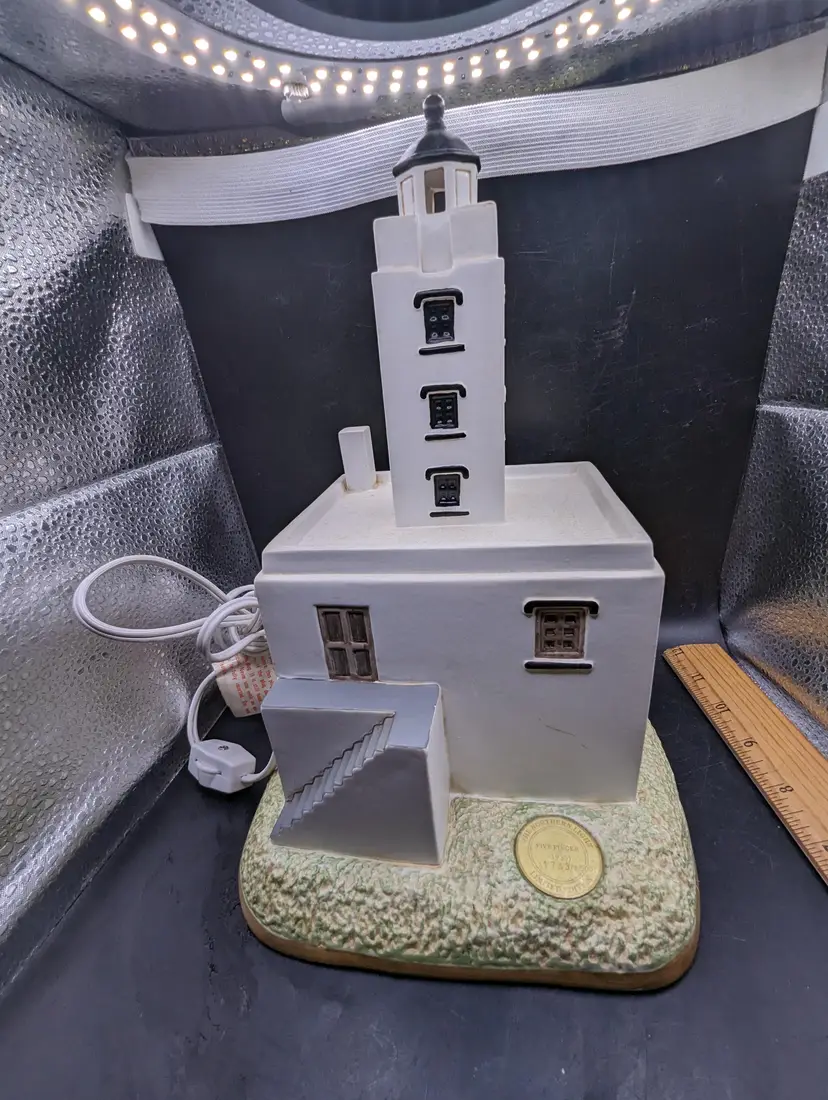 Vintage Limited Edition Geo Z Lefton Five Finger Alaska Lighthouse 1935 Lights Up 1743/7500