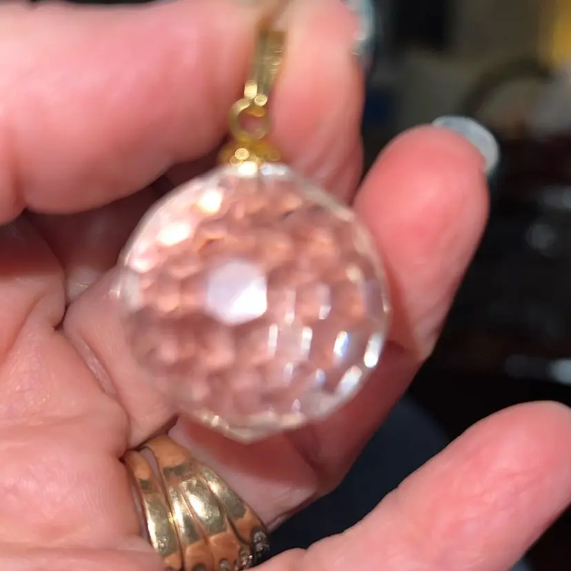 Thingy-ma-bobber, Faceted 1” Crystal Necklace Pendant