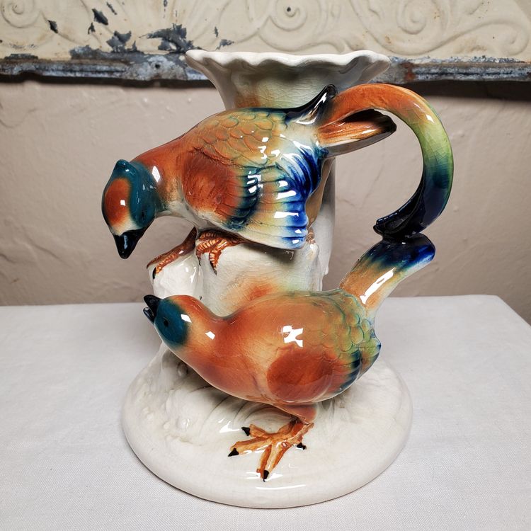 Ceramic Figural Pheasant Vase made in Japan