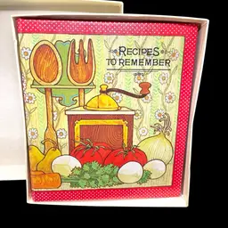 NOS Vintage Hallmark Recipes To Remember Recipe Keeper Book Binder