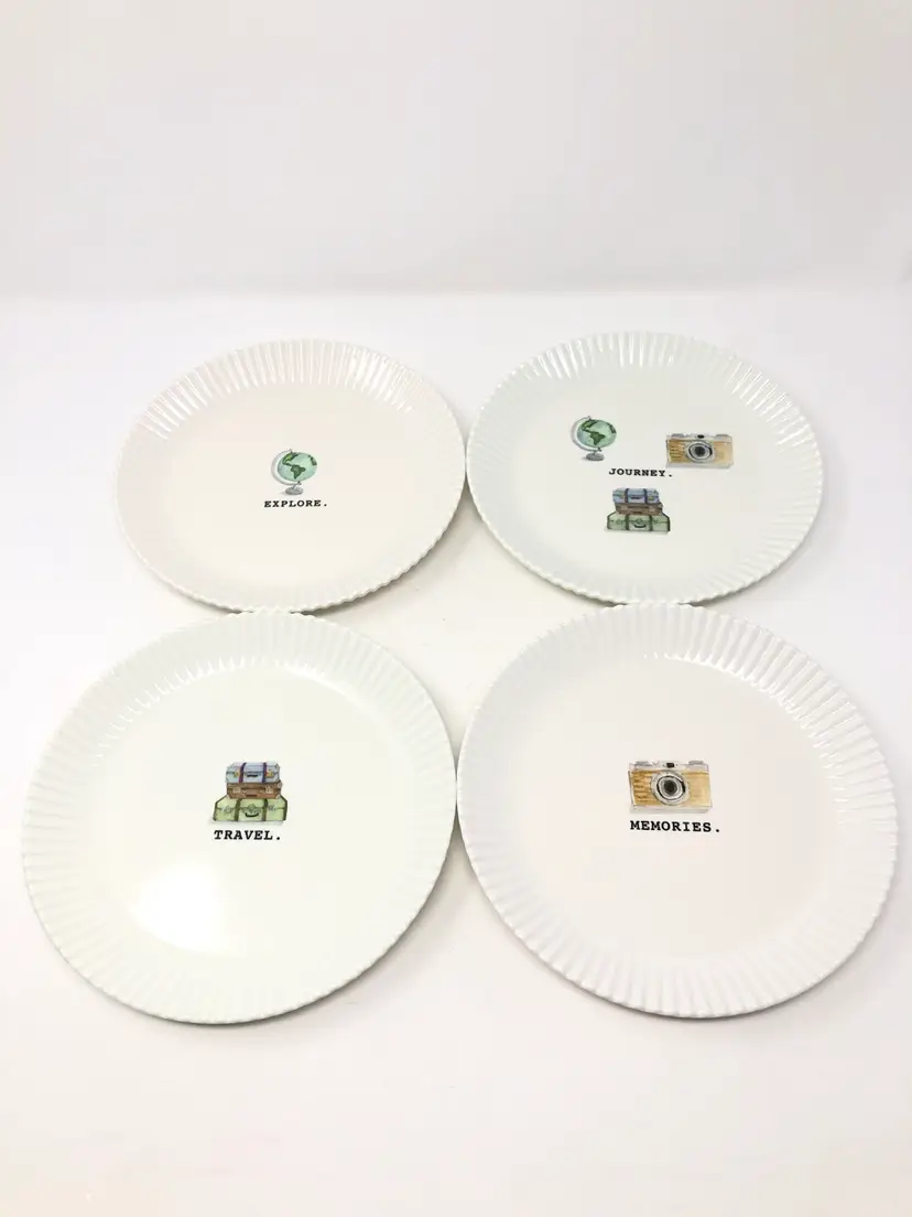 Rae Dunn Travel Melamine Plate Set