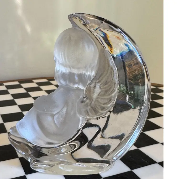 Vintage Goebel Glass Angel On The Moon