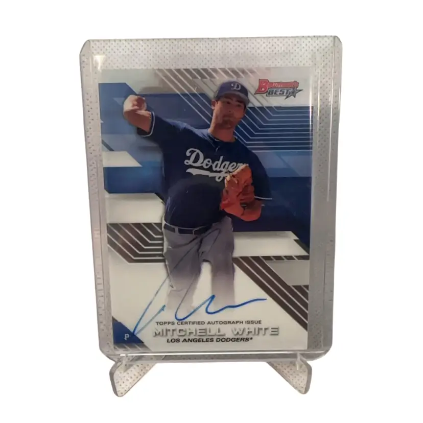 Mitchell White On Card Auto Los Angeles Dodgers