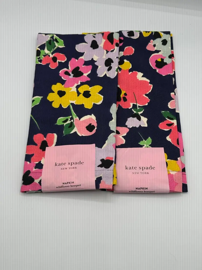 2-Kate Spade New York Wildflower Bouquet 20" x 20" Napkin