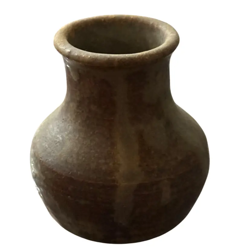 Drip Glaze Signed Pottery Vase