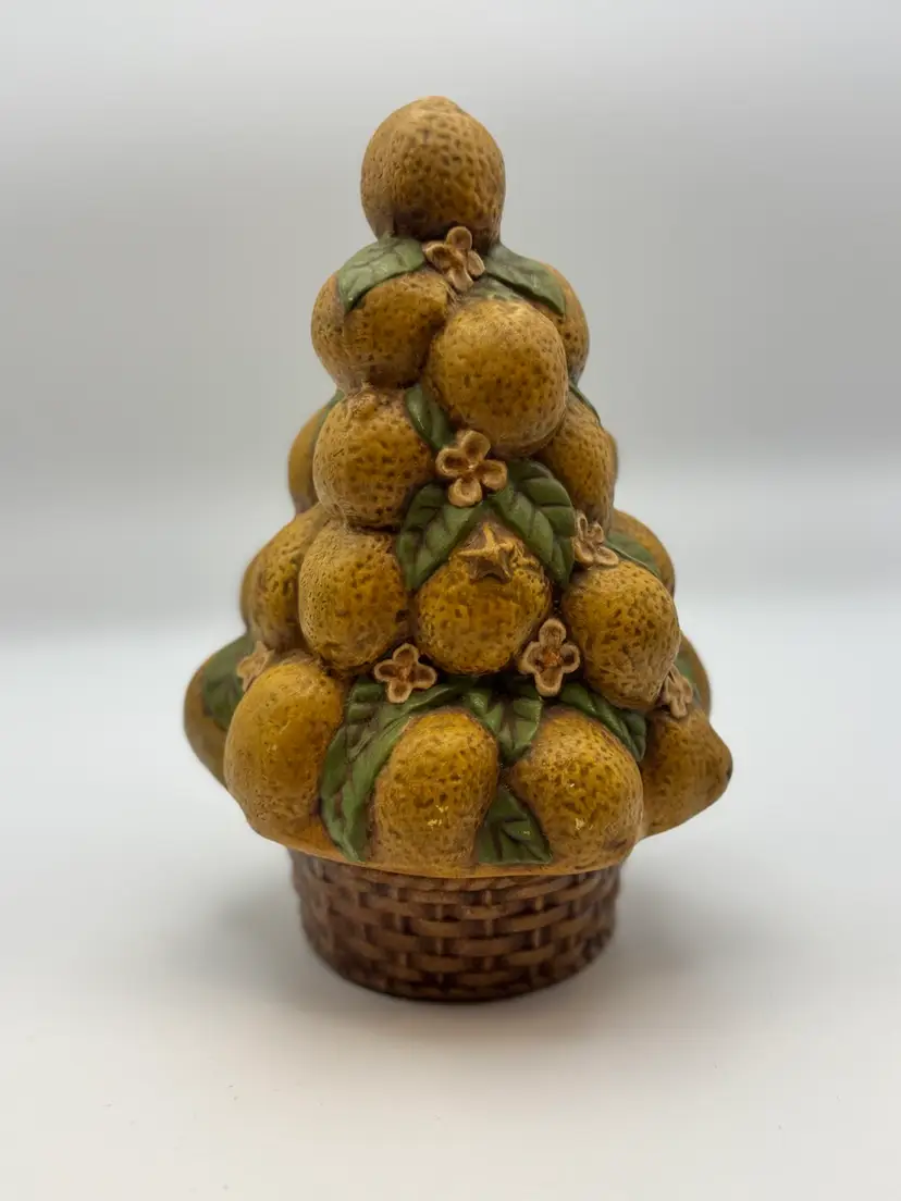 Vintage Ceramic Lemon Topiary - 8”
