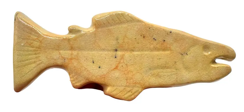Signed Handmade Studio Art Pottery Fish Figurine Decor 6”