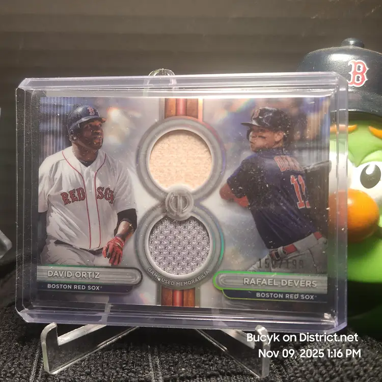 2024 Topps Tribute Dual Relic - David Ortiz Rafael Devers Boston Red Sox 150/199
