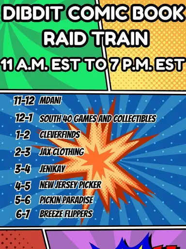 Comic Raid Train 200+Comics $1Starts! Progressive Ship!