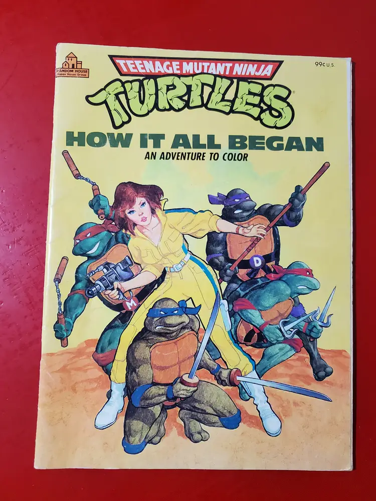 TMNT Teenage Mutant Ninja Turtles HOW IT ALL BEGAN AN ADVENTURE TO COLOR 1988