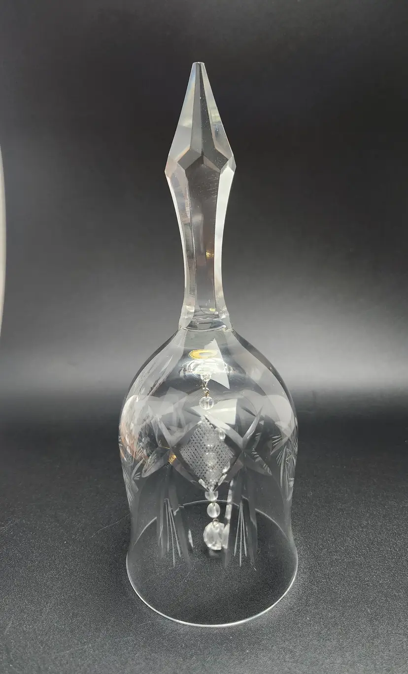 Starburst Crystal Bell with Faceted Handle