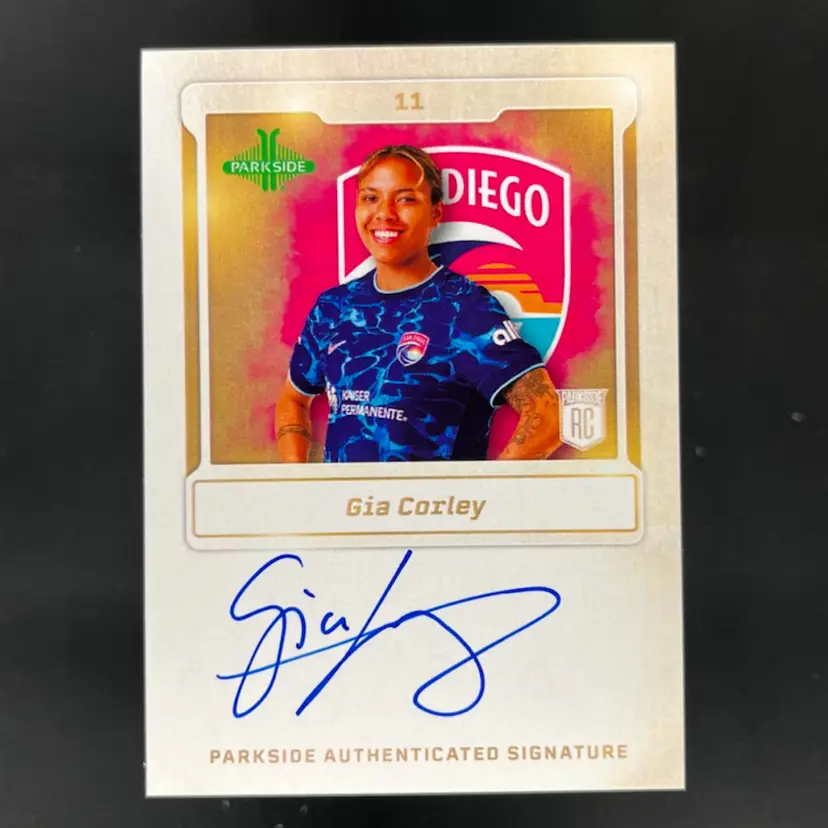 Gia Corley 2025 Parkside NWSL Vol 2 Signature Series Autograph Soccer Card