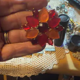 Flowered Red And Orange