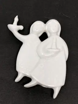 Haviland Limoges 1976 Noel White Porcelain Christmas Ornament