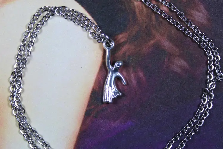 HAUNTED Speak Now Ghost Silver Charm Necklace