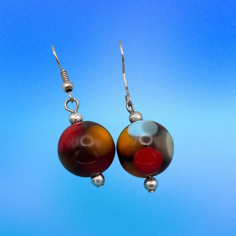 Vintage-Inspired Lampwork Glass Bead Earrings