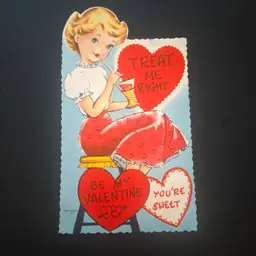 One UNUSED - Super Sweet Girl - VTG 1950-60's Valentine - Please read