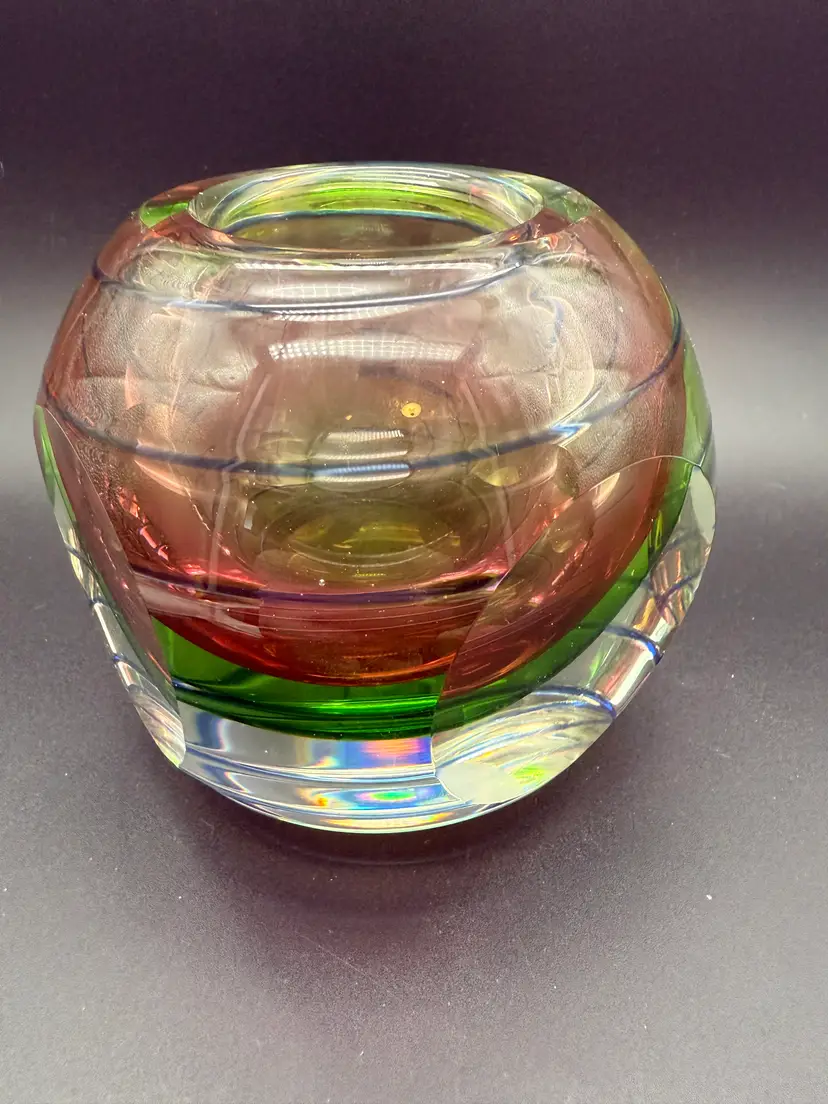 Sommerso Votive Holder Watermelon Colors