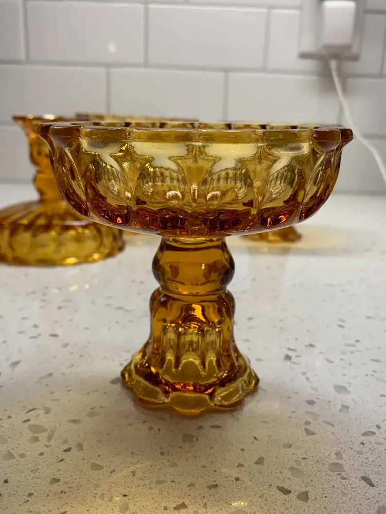 4 Fenton Dual Purpose Small Dish Or Candlestick Holders