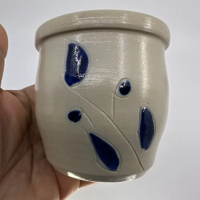 Miniature Williamsburg Pottery Salt Crock
