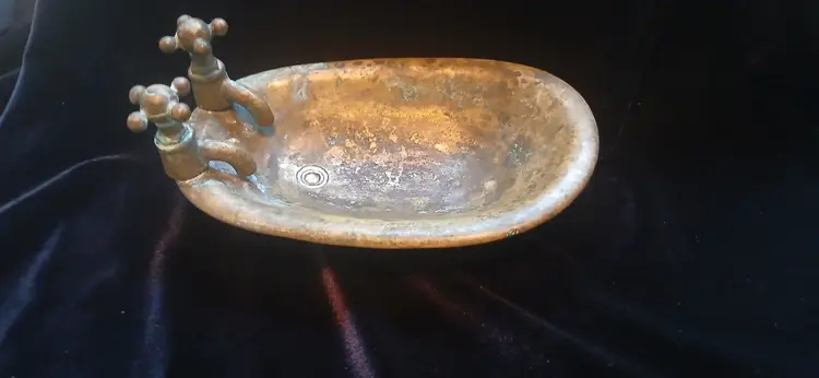 Antique  brass clawfoot batub soap holder